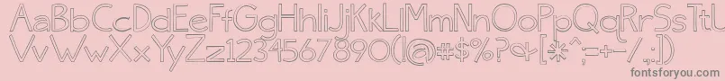 Skinny ffy Font – Gray Fonts on Pink Background