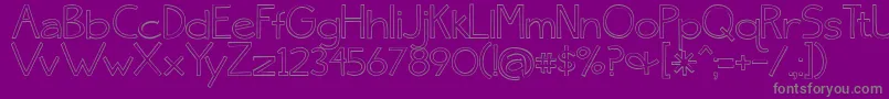 Skinny ffy Font – Gray Fonts on Purple Background