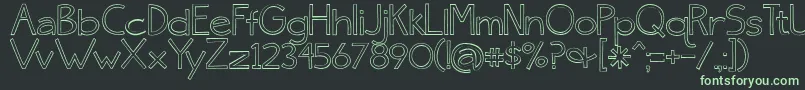 Skinny ffy Font – Green Fonts on Black Background