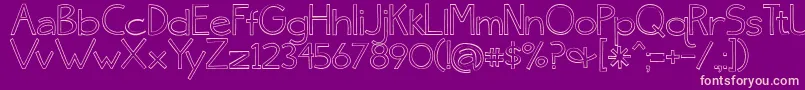 Skinny ffy Font – Pink Fonts on Purple Background