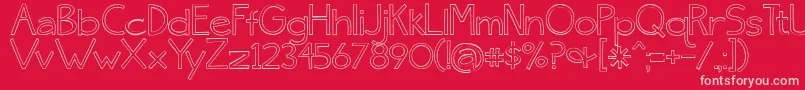 Skinny ffy Font – Pink Fonts on Red Background