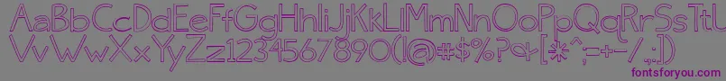 Skinny ffy Font – Purple Fonts on Gray Background