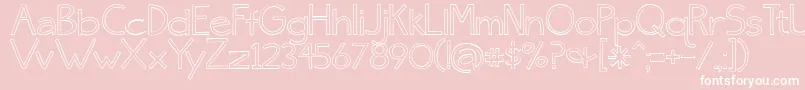 Skinny ffy Font – White Fonts on Pink Background