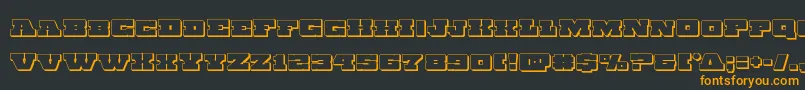 Chicagoexpress3D Font – Orange Fonts on Black Background
