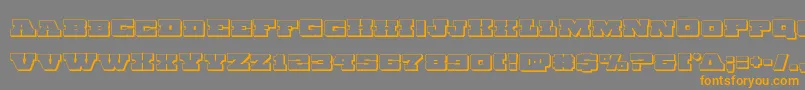 Chicagoexpress3D Font – Orange Fonts on Gray Background