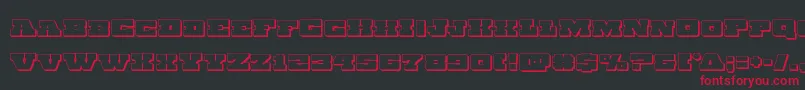 Chicagoexpress3D Font – Red Fonts on Black Background