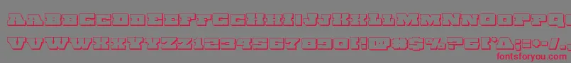 Chicagoexpress3D Font – Red Fonts on Gray Background