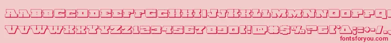 Chicagoexpress3D Font – Red Fonts on Pink Background