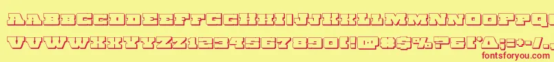 Chicagoexpress3D Font – Red Fonts on Yellow Background