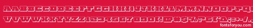 Chicagoexpress3D Font – White Fonts on Red Background