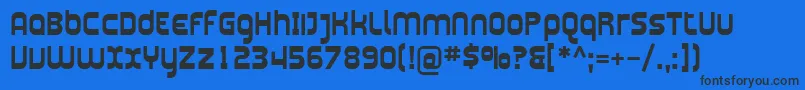 SfplasmaticaBold Font – Black Fonts on Blue Background