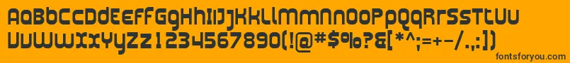 SfplasmaticaBold Font – Black Fonts on Orange Background