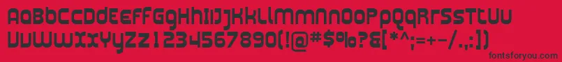 SfplasmaticaBold Font – Black Fonts on Red Background