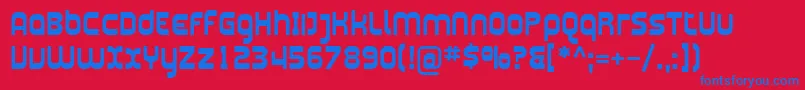 SfplasmaticaBold Font – Blue Fonts on Red Background