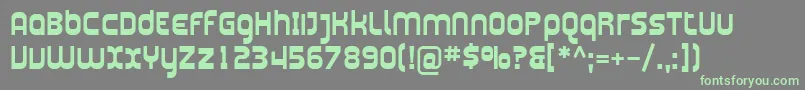 SfplasmaticaBold-fontti – vihreät fontit harmaalla taustalla