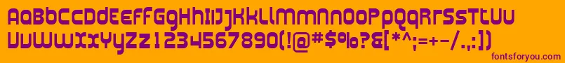 SfplasmaticaBold Font – Purple Fonts on Orange Background