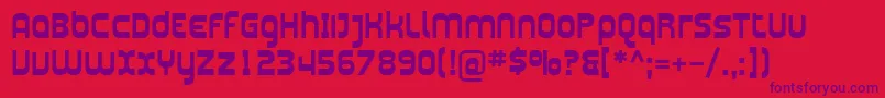 SfplasmaticaBold Font – Purple Fonts on Red Background