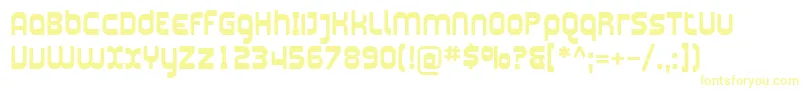 SfplasmaticaBold Font – Yellow Fonts on White Background