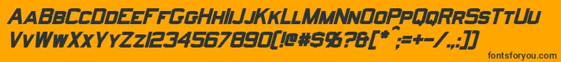 NorfolkBoldItalic Font – Black Fonts on Orange Background