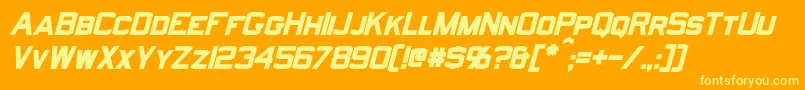 NorfolkBoldItalic Font – Yellow Fonts on Orange Background