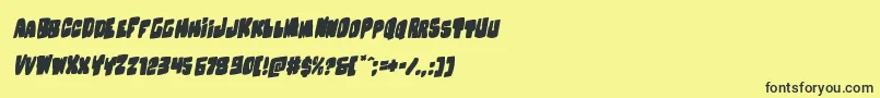 Nobodyhomerotal Font – Black Fonts on Yellow Background