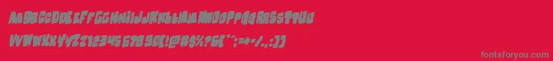 Police Nobodyhomerotal – polices grises sur fond rouge