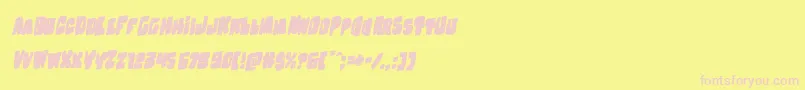 Nobodyhomerotal Font – Pink Fonts on Yellow Background