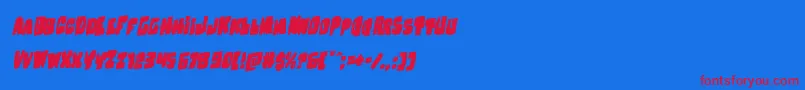 Nobodyhomerotal Font – Red Fonts on Blue Background