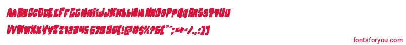 フォントNobodyhomerotal – 白い背景に赤い文字