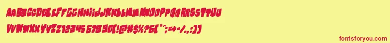 Nobodyhomerotal Font – Red Fonts on Yellow Background