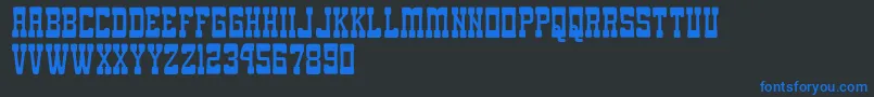 GomariceGomaWestern Font – Blue Fonts on Black Background