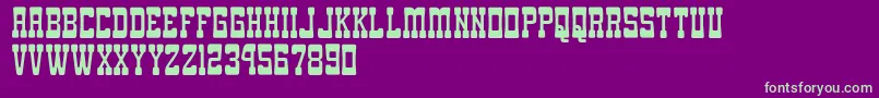 GomariceGomaWestern Font – Green Fonts on Purple Background