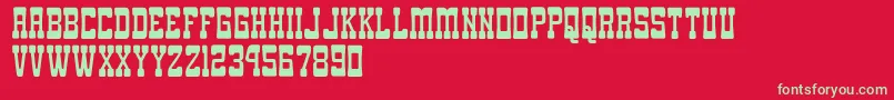 GomariceGomaWestern Font – Green Fonts on Red Background