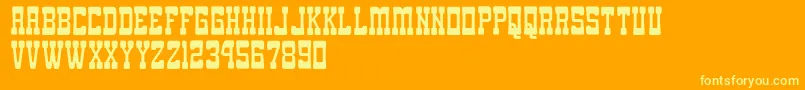 GomariceGomaWestern Font – Yellow Fonts on Orange Background