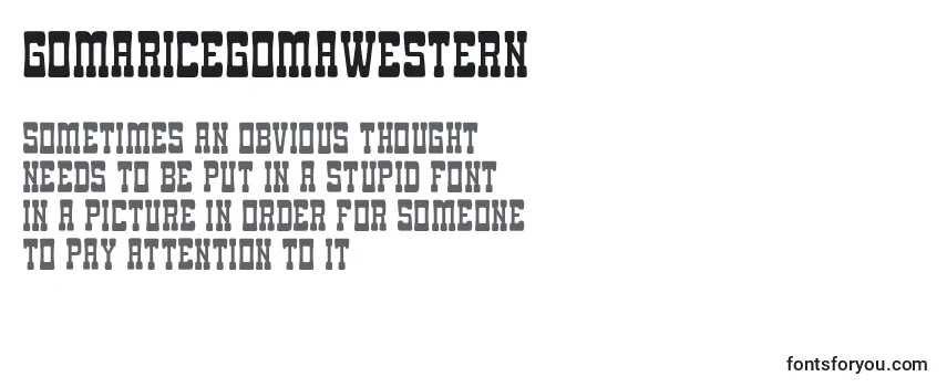 Review of the GomariceGomaWestern Font