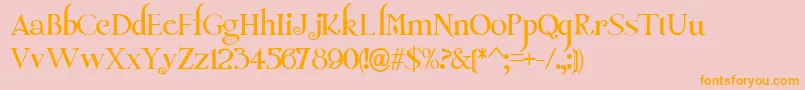 TwilightNewMoon Font – Orange Fonts on Pink Background