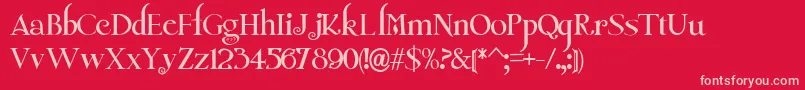 TwilightNewMoon Font – Pink Fonts on Red Background