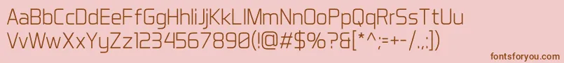 Police AeroMaticsLight – polices brunes sur fond rose