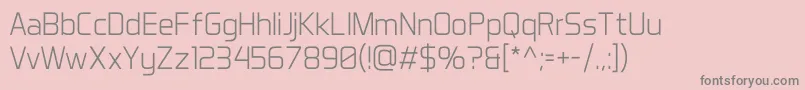 フォントAeroMaticsLight – ピンクの背景に灰色の文字