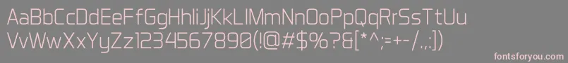 フォントAeroMaticsLight – 灰色の背景にピンクのフォント