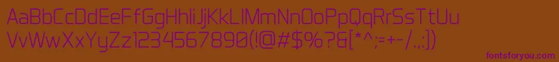 Шрифт AeroMaticsLight – фиолетовые шрифты на коричневом фоне