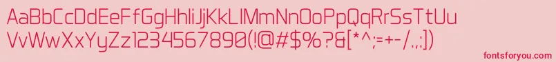 AeroMaticsLight-Schriftart – Rote Schriften auf rosa Hintergrund