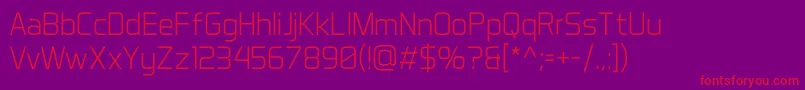 Police AeroMaticsLight – polices rouges sur fond violet
