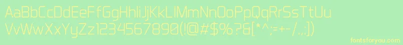 Шрифт AeroMaticsLight – жёлтые шрифты на зелёном фоне