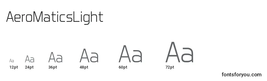 AeroMaticsLight Font Sizes