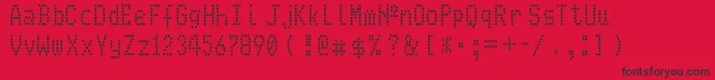 JEkr Font – Black Fonts on Red Background