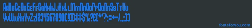 フォントSmbfont – 黒い背景に青い文字