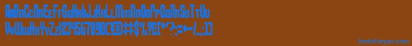 Шрифт Smbfont – синие шрифты на коричневом фоне