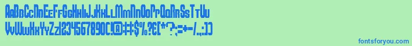 Шрифт Smbfont – синие шрифты на зелёном фоне