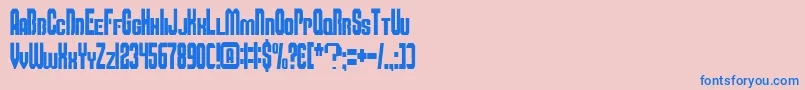 Smbfont Font – Blue Fonts on Pink Background